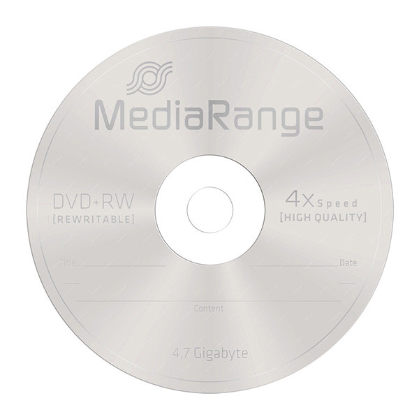 Mediarange DVD+RW, Double Layer Gnkjet Printable, MR451, 4.7GB, 4x, cake box, 10-pack, bez možnosti potisku, 12cm, pro archivaci d