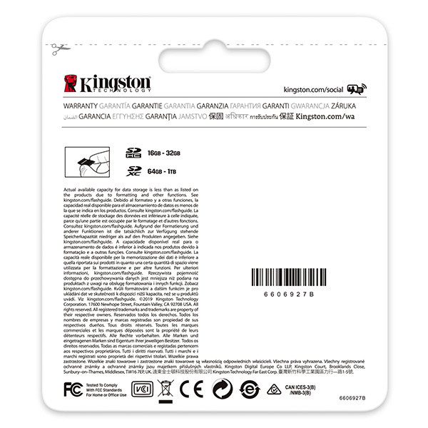Kingston paměťová karta Canvas Select Plus, 512GB, SDXC, SDC2/512GB, UHS-I U3 (Class 10), A1