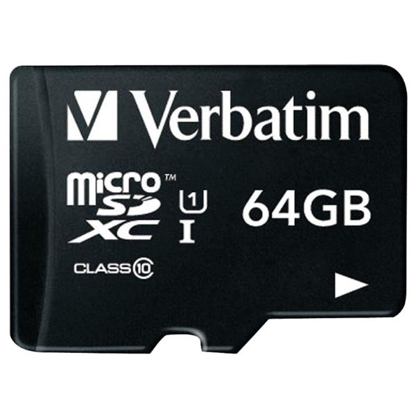 Verbatim paměťová karta Micro Secure Digital Card Premium, 64GB, micro SDXC, 44084, UHS-I U1 (Class 10), s adaptérem