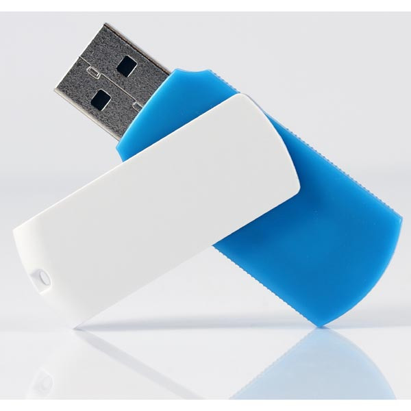 Goodram USB flash disk, USB 2.0, 64GB, UCO2, modrý, UCO2-0640KWR11, USB A, s otočnou krytkou