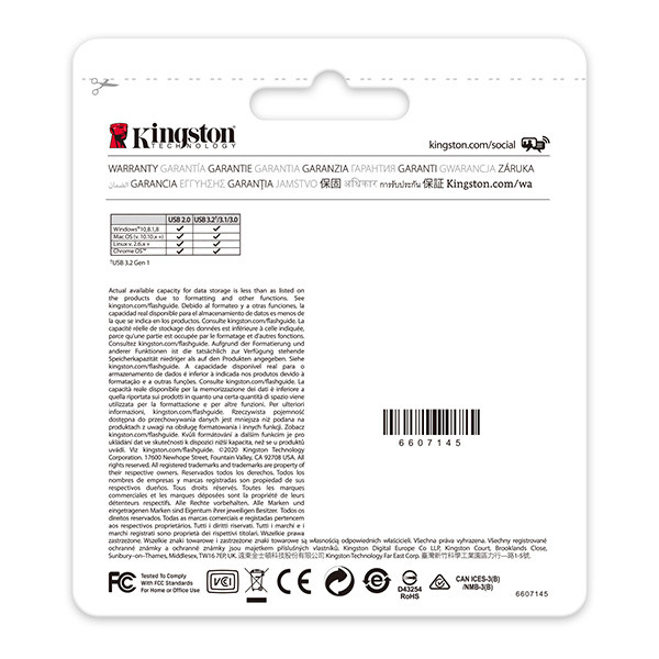 Kingston USB flash disk, USB 3.0, 128GB, DataTraveler 70, černý, DT70/128GB, USB C