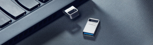 Kingston USB flash disk, USB 3.0, 256GB, DataTraveler Micro G2, stříbrný, DTMC3G2/256GB, USB A