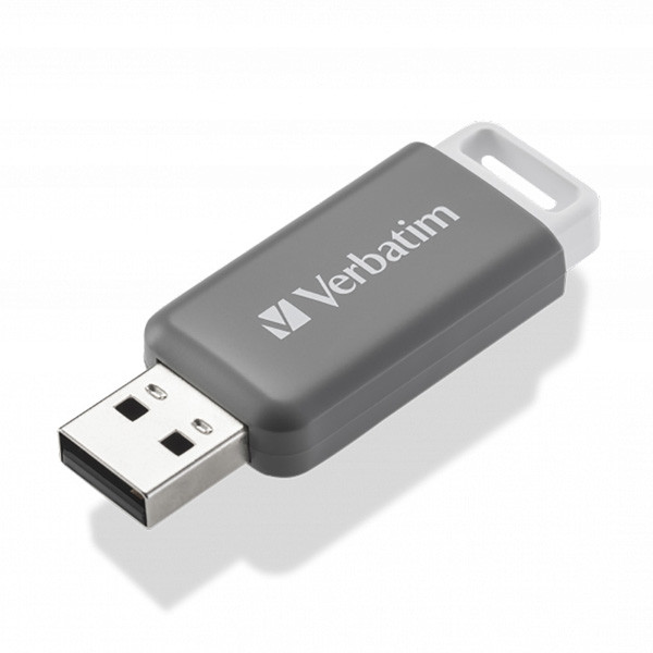 Verbatim USB flash disk, USB 2.0, 128GB, DataBar, šedý, 49456, pro archivaci dat