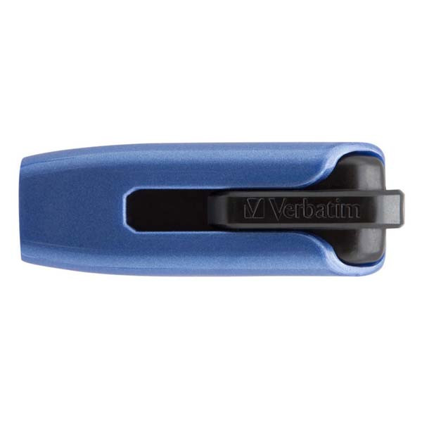 Verbatim USB flash disk, USB 3.0, 128GB, V3 MAX, Store N Go, modrý, 49808, USB A, s výsuvným konektorem