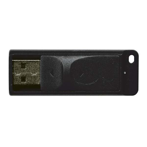 Verbatim USB flash disk, USB 2.0, 64GB, Slider, černý, 98698, USB A, s výsuvným konektorem