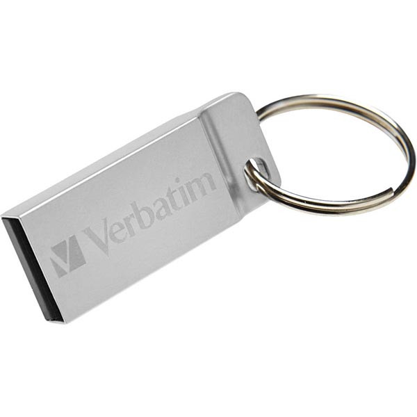 Verbatim USB flash disk, USB 2.0, 32GB, Metal Executive, Store N Go, stříbrný, 98749, USB A, s poutkem