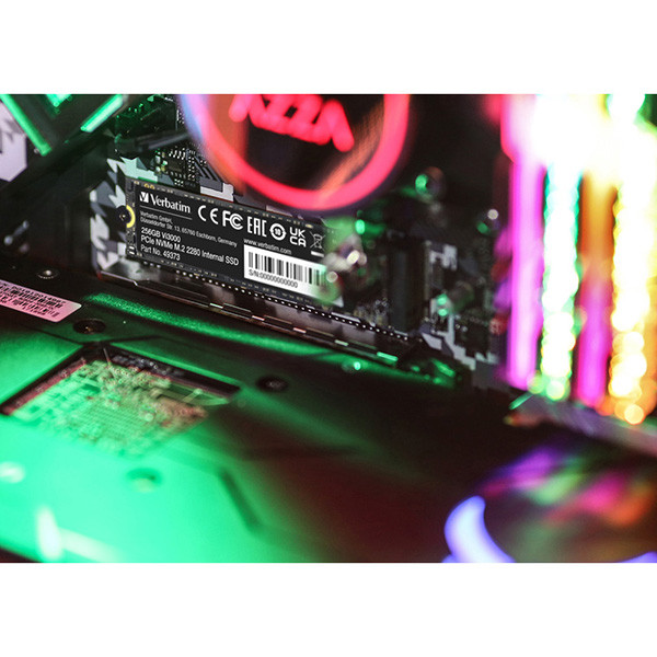 SSD Interní Verbatim Vi3000 M.2, 49373, 256GB, černý, NVMe