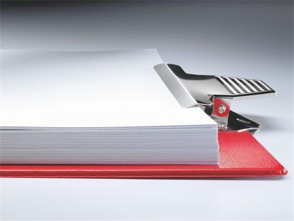 Podložka na psaní "Jumbo", s mamutí sponou, červená, A4, ESSELTE