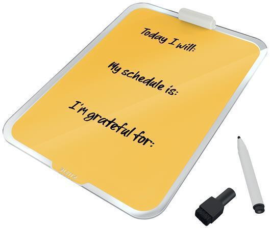 Skleněná tabulka "Cosy", žlutá, stolní, LEITZ 39470019