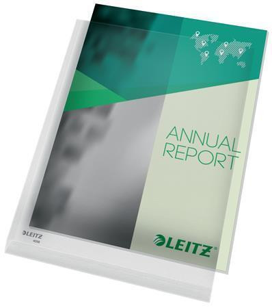 Desky L "Jumbo", transparentní, A4, s rozšiřitelnou kapacitou, LEITZ