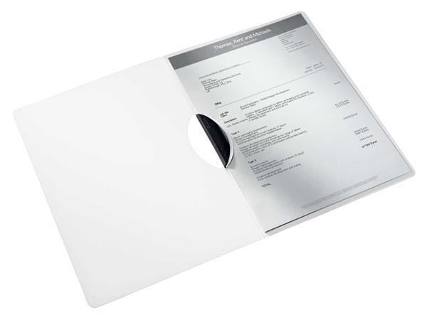 Desky s rychlovazačem "Wow ColorClip", bílá,  A4, s klipem, PP, LEITZ