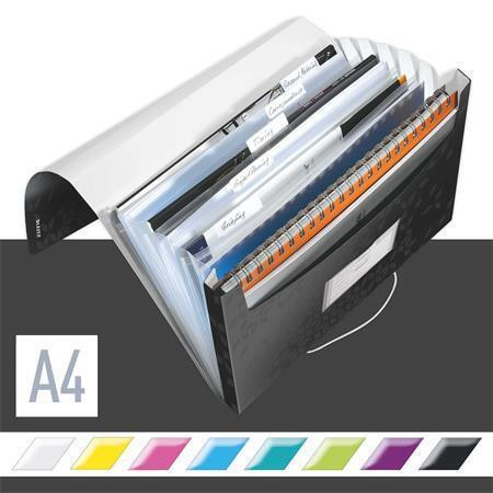 Aktovka na dokumenty "Wow", černá, A4, PP, 6 částí, LEITZ