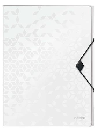 Desky s gumičkou "Wow Jumbo", bílá, 30 mm, PP, A4, LEITZ