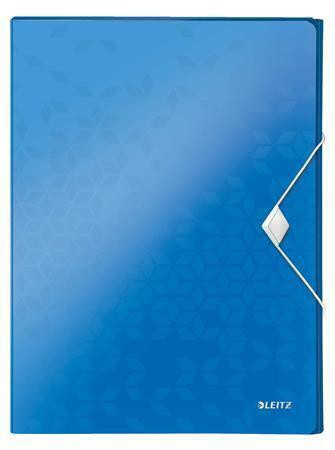 Box na spisy s gumičkou "Wow Jumbo", modrá, 30 mm, PP, A4, LEITZ