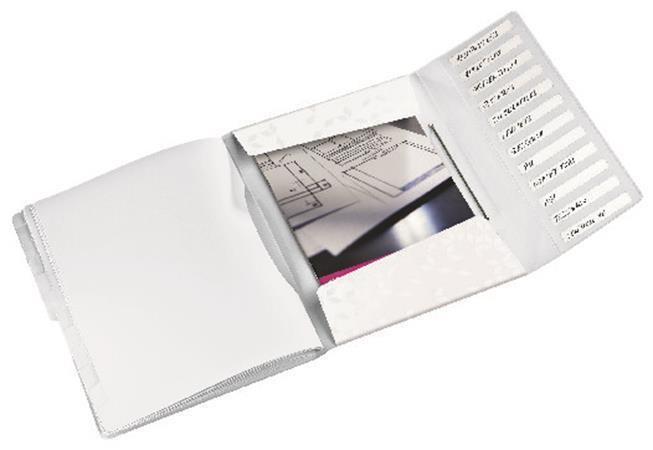 Třídicí kniha "Wow", bílá, 12 částí, A4, LEITZ 46340001