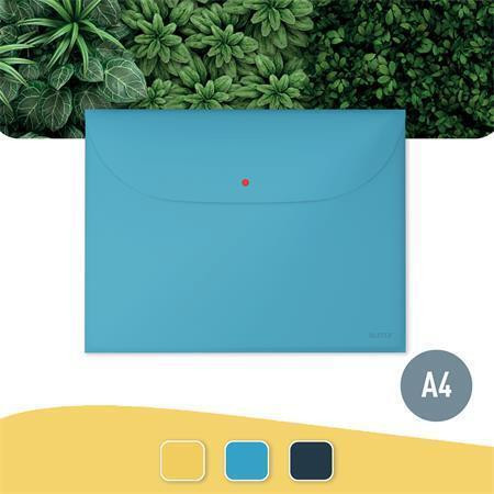 Desky na dokumenty "Cosy", matně modrá, A4, PP, s drukem, 2 kapsy, LEITZ