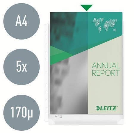 Kapsy s rozšiřitelnou kapacitou "Jumbo", čirá, A4, 200 mikron, 14 mm, LEITZ