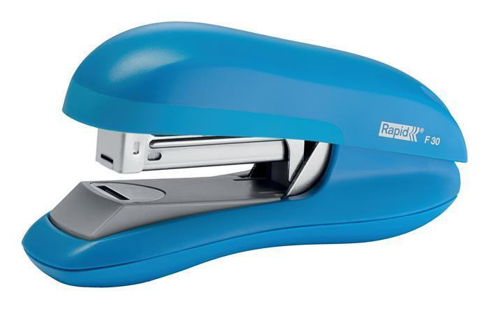 Stolní sešívačka Rapid F30 s plochým sešíváním, Světle modrá, RAPID