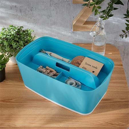 Organizér "MyBox Cosy", modrá, malý, s držadlem, LEITZ 52660061