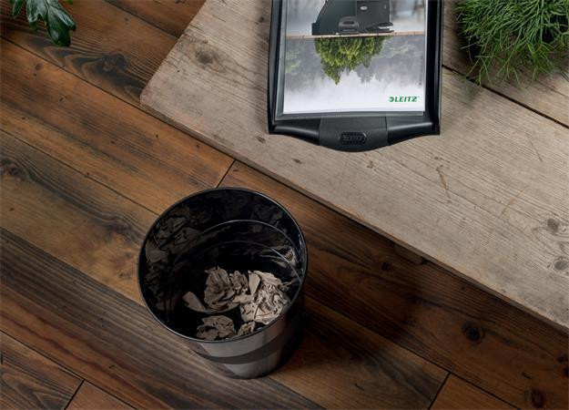 Odpadkový koš "Recycle", černá, 15 litrů, LEITZ 53280095