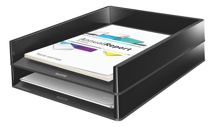 Odkladač "Duo", černá, plast, dvoubarevný, LEITZ