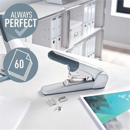 Sešívačka "5552", stříbrná, velkokapacitní, 25/10, 60 listů, LEITZ