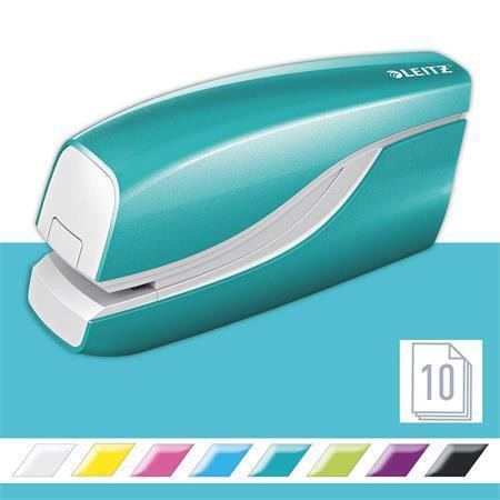 Sešívačka "Nexxt Wow", ledově modrá, elektrická, No.10, 10 listů, LEITZ