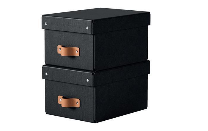 Úložný box "Puro", černá, velikost S, 2 ks/balení, LEITZ 61470095