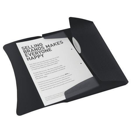 Desky na spisy "Vivida", s gumičkou, černá, 15 mm, A4, PP, ESSELTE