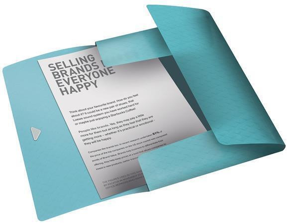 Desky s gumičkou "Colour'Ice", modrá, 15 mm, PP, A4, ESSELTE