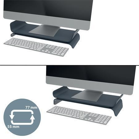 Podstavec pod monitor "Ergo Wow", tmavě šedá, nastavitelný, LEITZ 65040089