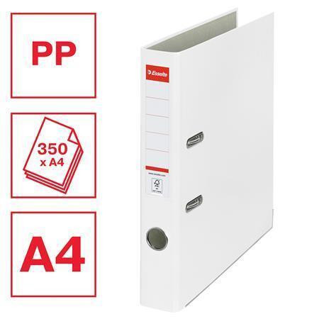 Pákový pořadač "Economy", ochranné spodní kování, bílá, 50 mm, A4, PP/karton, ESSELTE