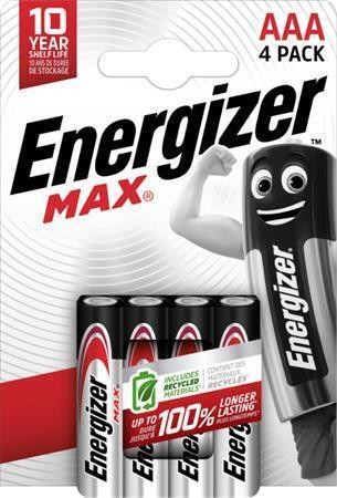 Baterie "Max", AAA (mikrotužková), 4 ks, ENERGIZER E300124203/E300124200