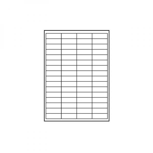 Logo etikety 48.5mm x 16.9mm, A4, matné, bílé, 68 etiket, 140g/m2, baleno po 25 ks, pro inkoustové a laserové tiskárny