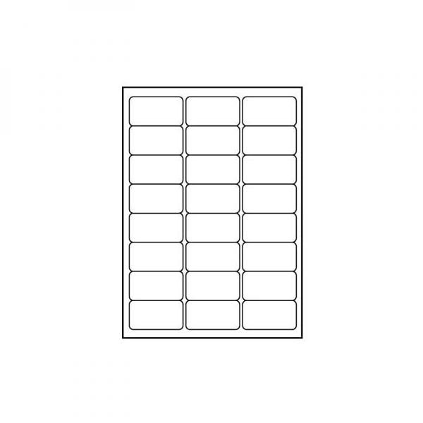 Logo etikety 68mm x 36mm, A4, matné, bílé, 24 etiket, 140g/m2, baleno po 25 ks, pro inkoustové a laserové tiskárny