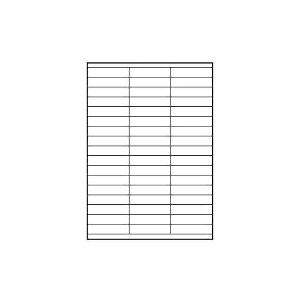 Logo etikety 70mm x 16.9mm, A4, matné, bílé, 51 etiketa, 140g/m2, baleno po 10 ks, pro inkoustové a laserové tiskárny