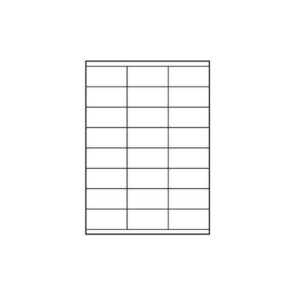 Logo etikety 70mm x 36mm, A4, matné, bílé, 24 etikety, 140g/m2, baleno po 25 ks, pro inkoustové a laserové tiskárny