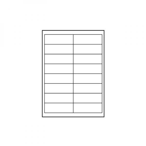 Logo etikety 99.1mm x 34mm, A4, matné, bílé, 16 etiket, 140g/m2, baleno po 10 ks, pro inkoustové a laserové tiskárny