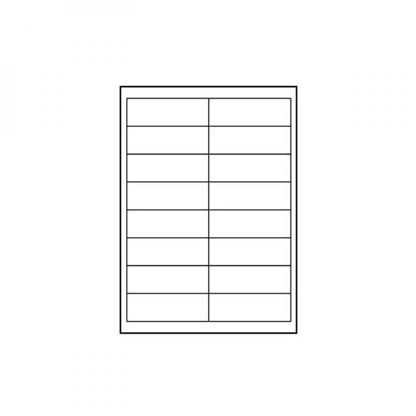 Logo etikety 99.1mm x 34mm, A4, matné, bílé, 16 etiket, 140g/m2, baleno po 25 ks, pro inkoustové a laserové tiskárny