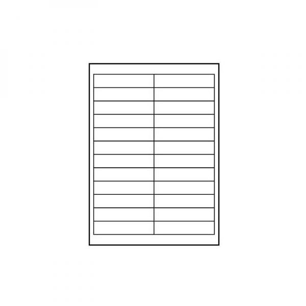 Logo etikety 100mm x 23mm, A4, matné, bílé, 24 etikety, 140g/m2, baleno po 25 ks, pro inkoustové a laserové tiskárny