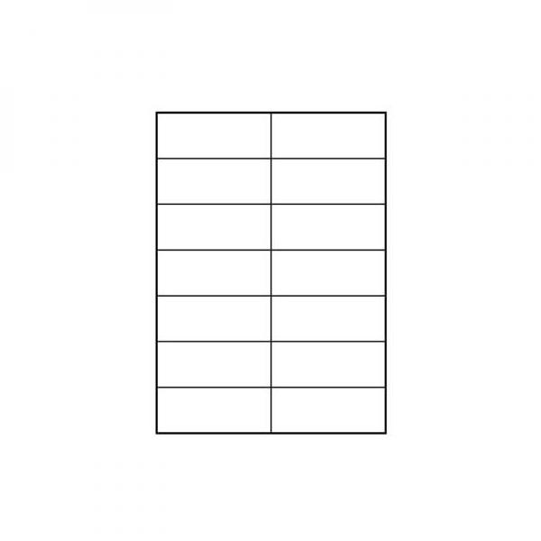 Logo etikety 105mm x 42.4mm, A4, matné, bílé, 14 etiket, 140g/m2, baleno po 10 ks, pro inkoustové a laserové tiskárny