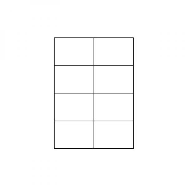 Logo etikety 105mm x 74,2mm, A4, matné, bílé, 8 etiket, 140g/m2, baleno po 10 ks, pro inkoustové a laserové tiskárny