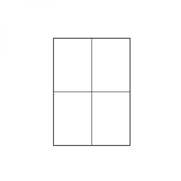 Logo etikety 105mm x 148mm, A4, matné, bílé, 4 etikety, 140g/m2, baleno po 25 ks, pro inkoustové a laserové tiskárny