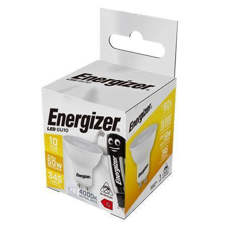 LED žárovka, GU10, bodová, 4,9W (50W), 345lm, 4000K, ENERGIZER