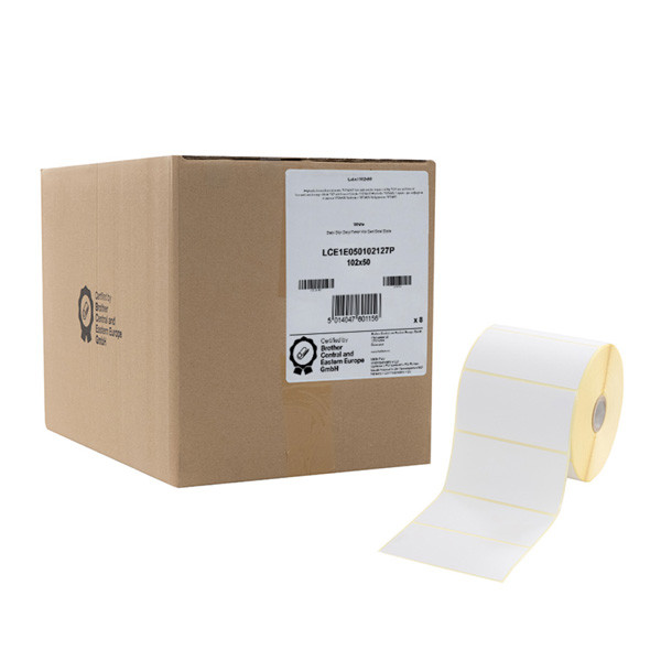 Brother papírové štítky 102mm x 50mm, bílá, 1700 ks, LCE1E050102127P, pro tiskárny řady TD