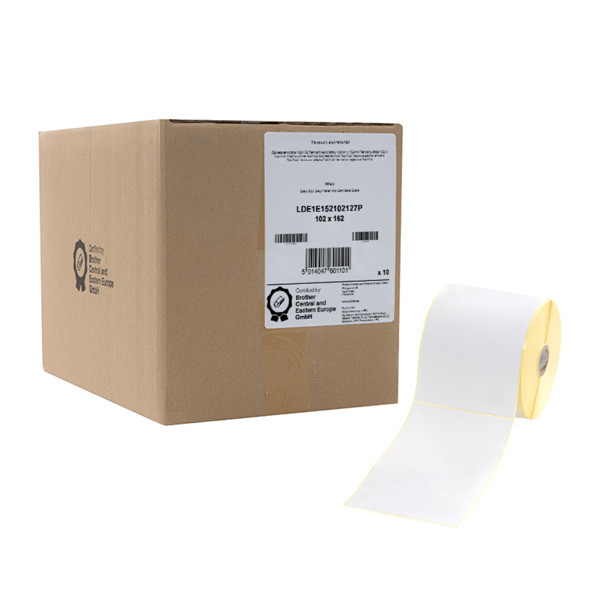 Brother termo štítky 102mm x 152mm, bílá, 550 ks, LDE1E152102127P, pro tiskárny řady TD