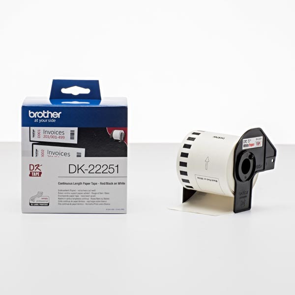 Brother papírová role 62mm x 15.24m, bílá, 1 ks, DK22251, pro tiskárny štítků