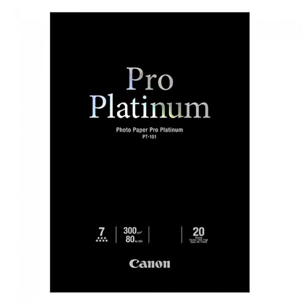 Canon PT-101 Photo Paper PRO Platinum, PT-101, foto papír, mikroporézní povrch typ lesklý, 2768B067, bílý, A2, 16.54x23.39", 300 g