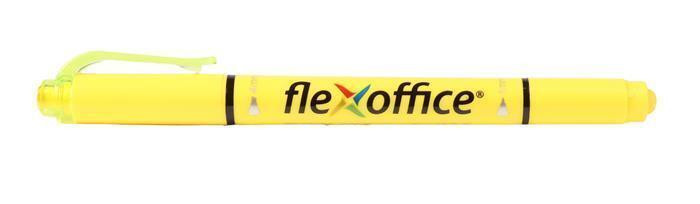 Zvýrazňovač "HL01", žlutá, 1,0/4,0 mm, oboustranný, FLEXOFFICE
