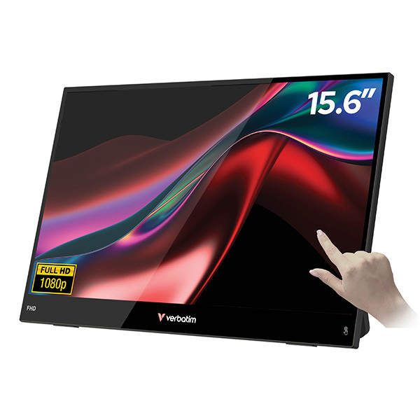 Verbatim přenosný monitor, Touch Monitor LIGHT, 15.6", Full HD (1920x1080), 60Hz, černý